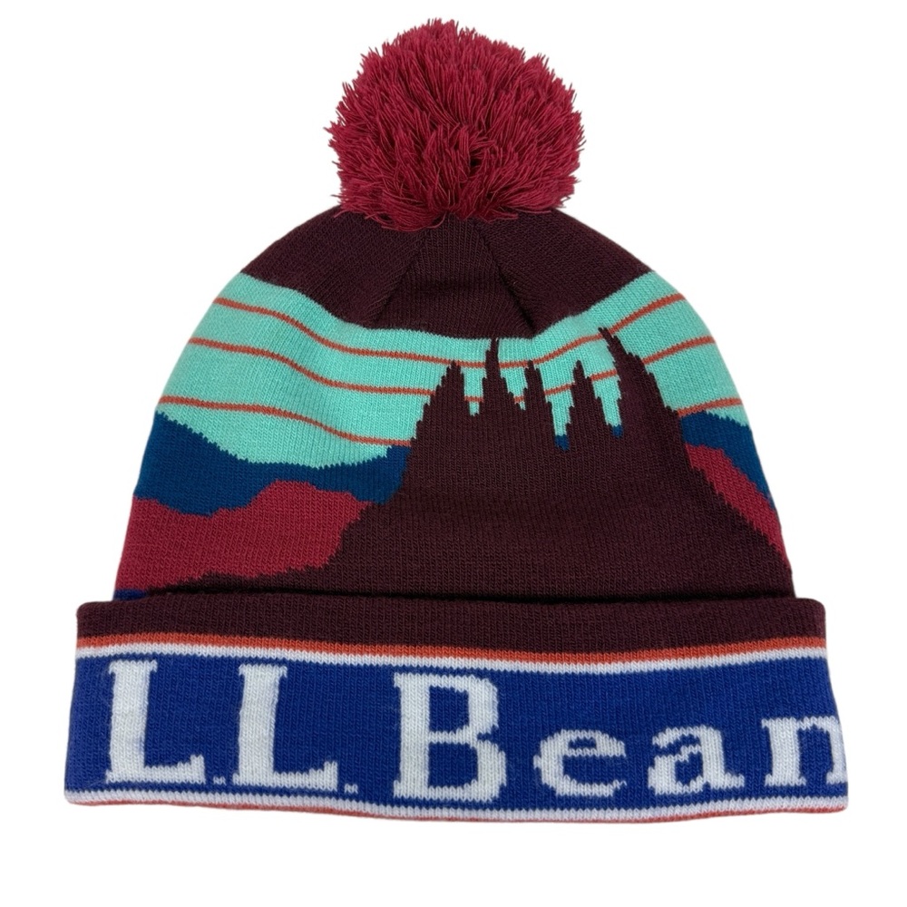 LL Bean Knit Beanie Logo Hat